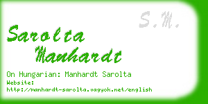 sarolta manhardt business card